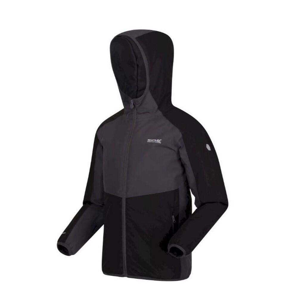 Childrens/Kids Volcanics VI Waterproof Jacket (Black/Dark Grey) 3/5
