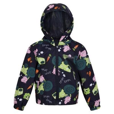 Giacca Impermeabile Peppa Pig Trattore Bambini Regatta Blu Navy