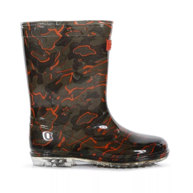 Botas de Agua Wenlock Entrada por Deslice Diseño Camuflajes para Niños/Niñas