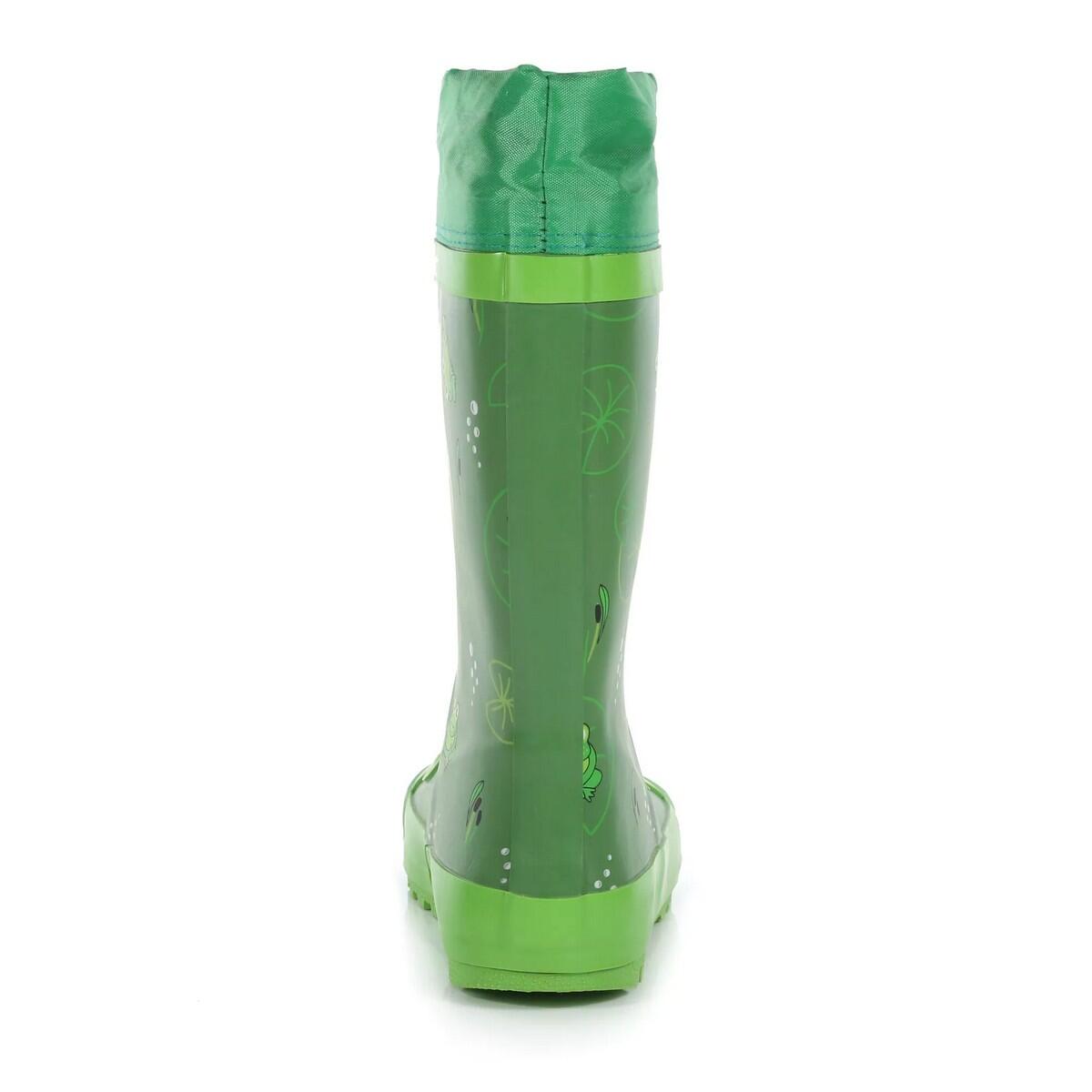 Childrens/Kids Mudplay Jnr Frog Square Wellington Boots (Frog Green) 2/5