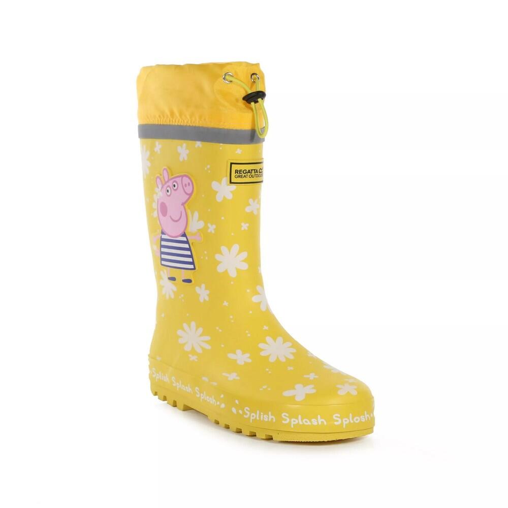 REGATTA Childrens/Kids Daisy Peppa Pig Wellington Boots (Maize Yellow)