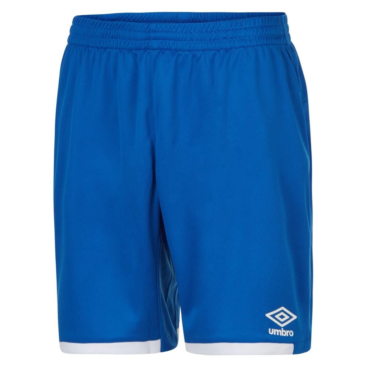 UMBRO Unisex Adult Stacked Logo Shorts (Royal Blue/White)