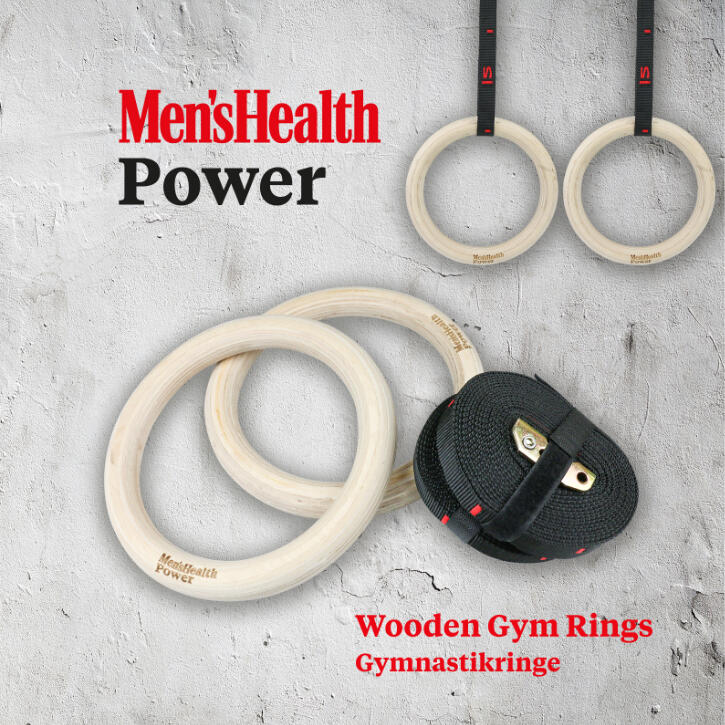 Men's Health Wooden Gym Rings 2/5