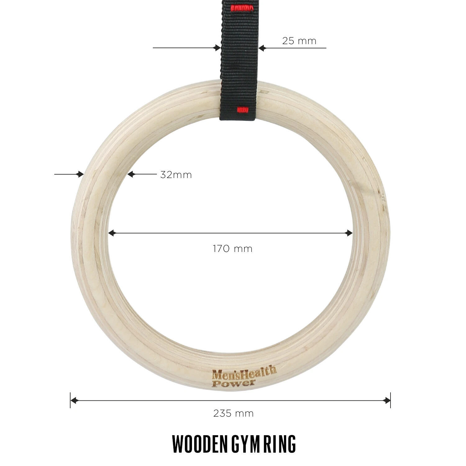 Men's Health Wooden Gym Rings 3/5