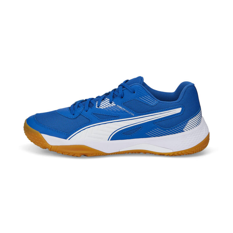 Chaussures de sport en salle Solarflash II PUMA Royal White Gum Blue Beige