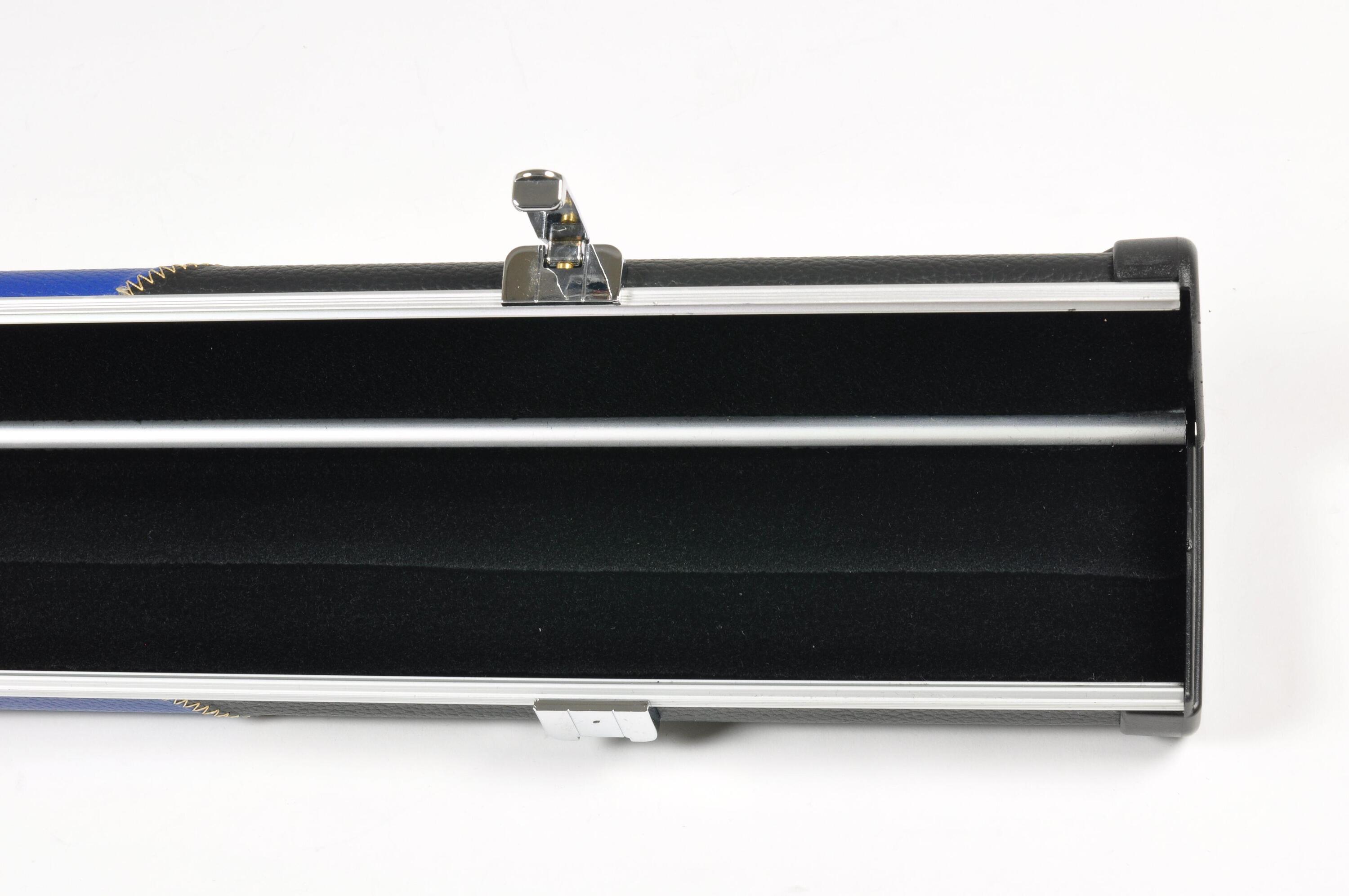 PERADON HALO 3/4 BLACK & BLUE STRIPE SNOOKER/POOL CASE 2/4
