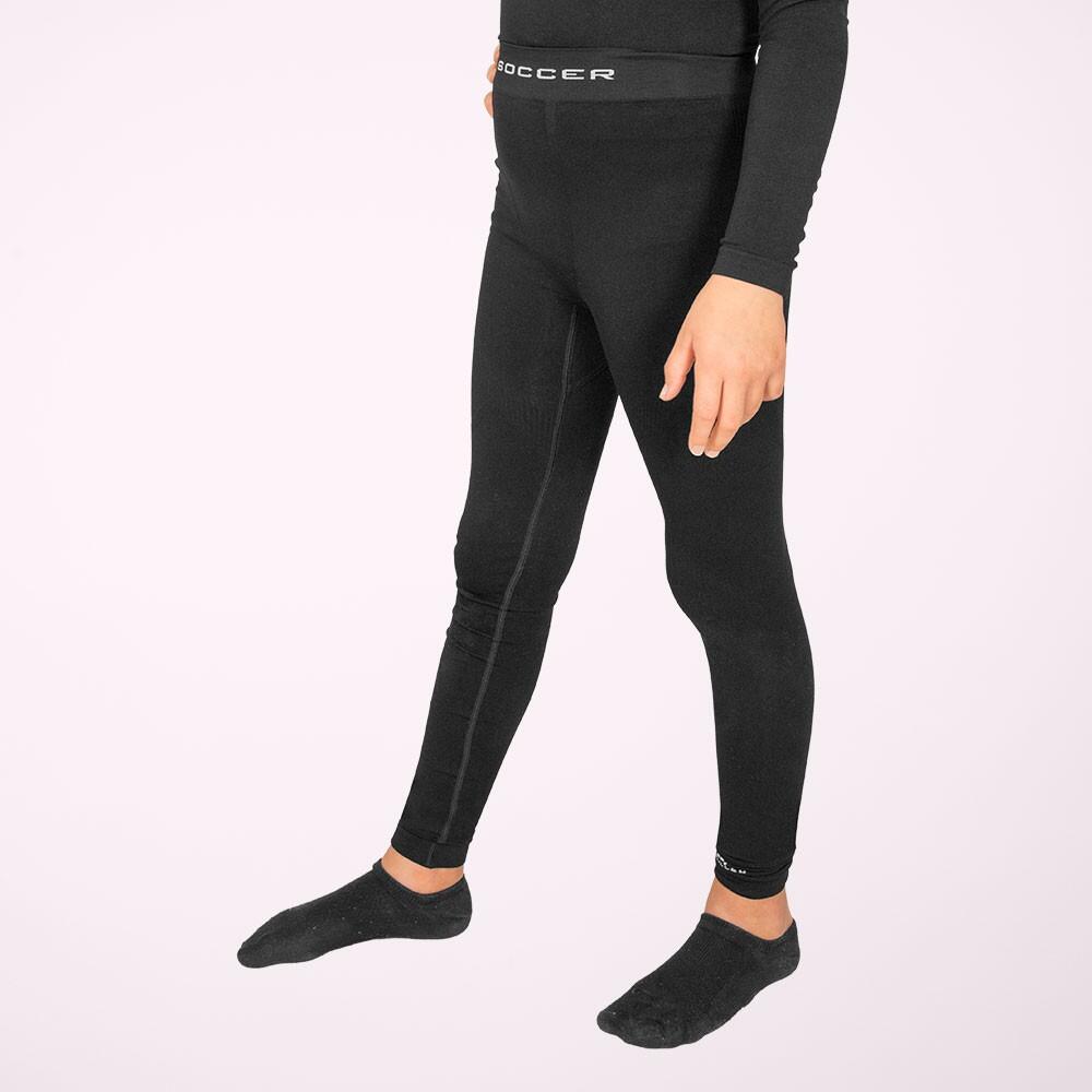 Thermohose Kinder schwarz - Polyamid, elastischer Bund, lange Passform 2/7