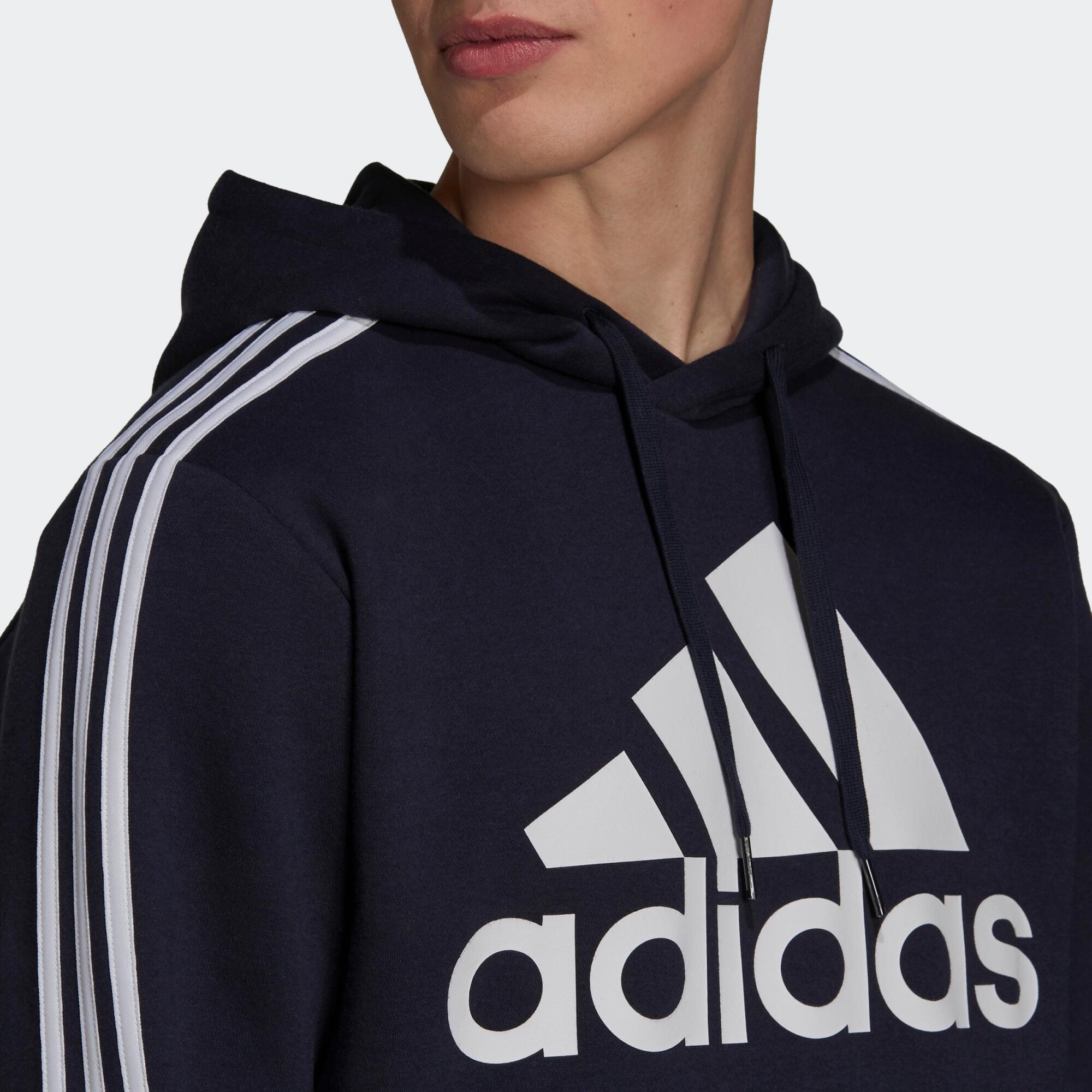 Felpa con cappuccio Essentials Fleece 3-Stripes Logo 5/5