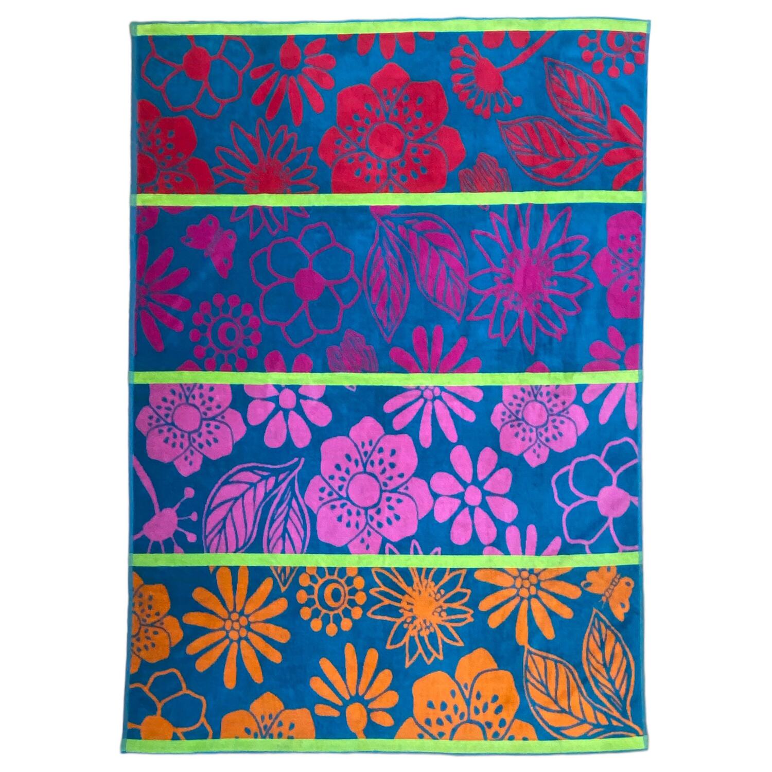 LE COMPTOIR DE LA PLAGE Toalha de praia XL felpuda jacquard multicolorida 140x180 400g/m² - Samana