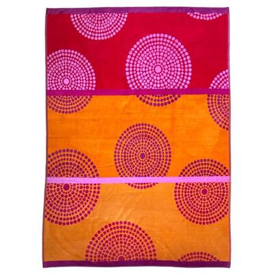 Telo Mare XL in spugna jacquard arancione 140x180 400g/m² - Spirales