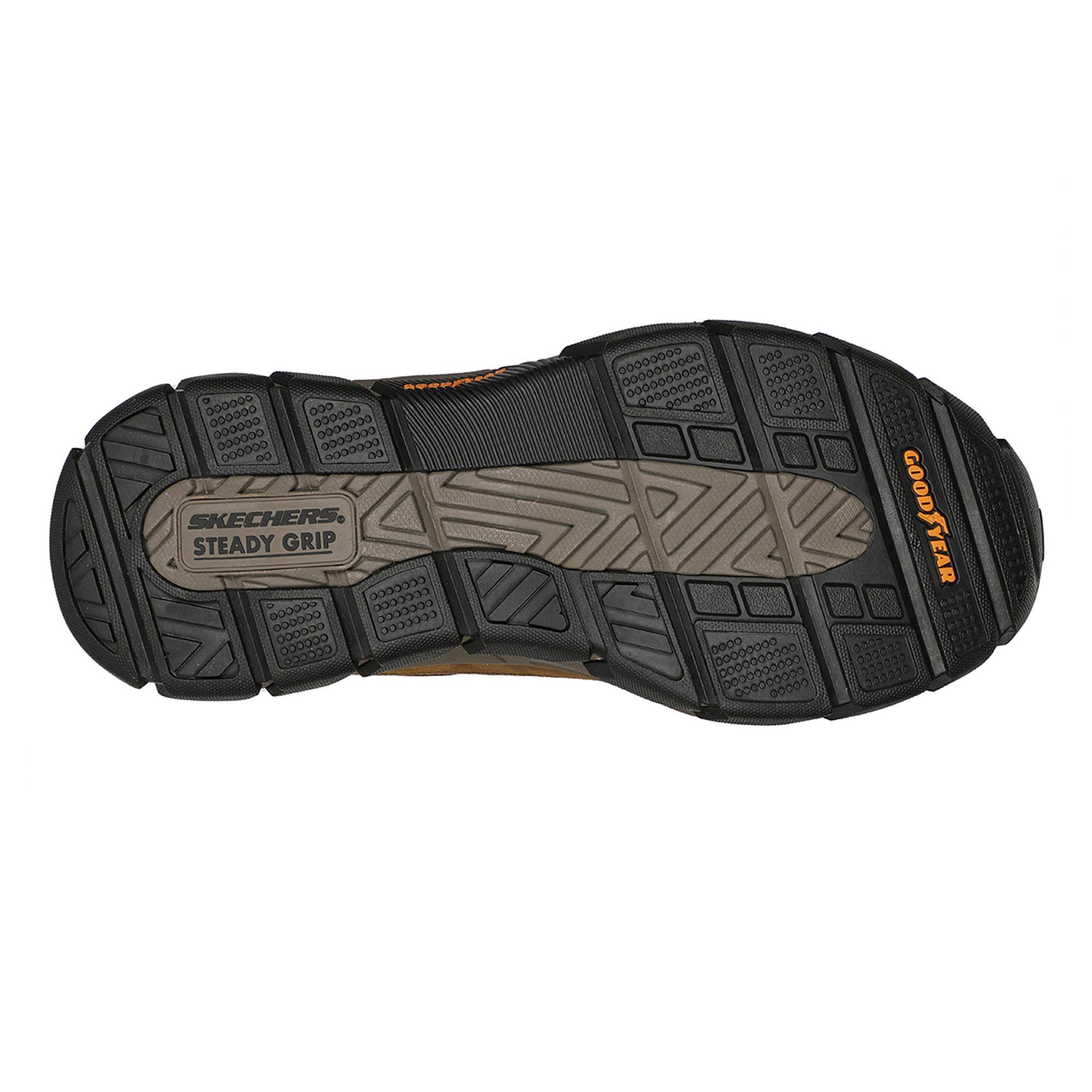 Botines Memory Foam Antideslizantes Hombre SKECHERS Respected-Boswell Marrón 3/4