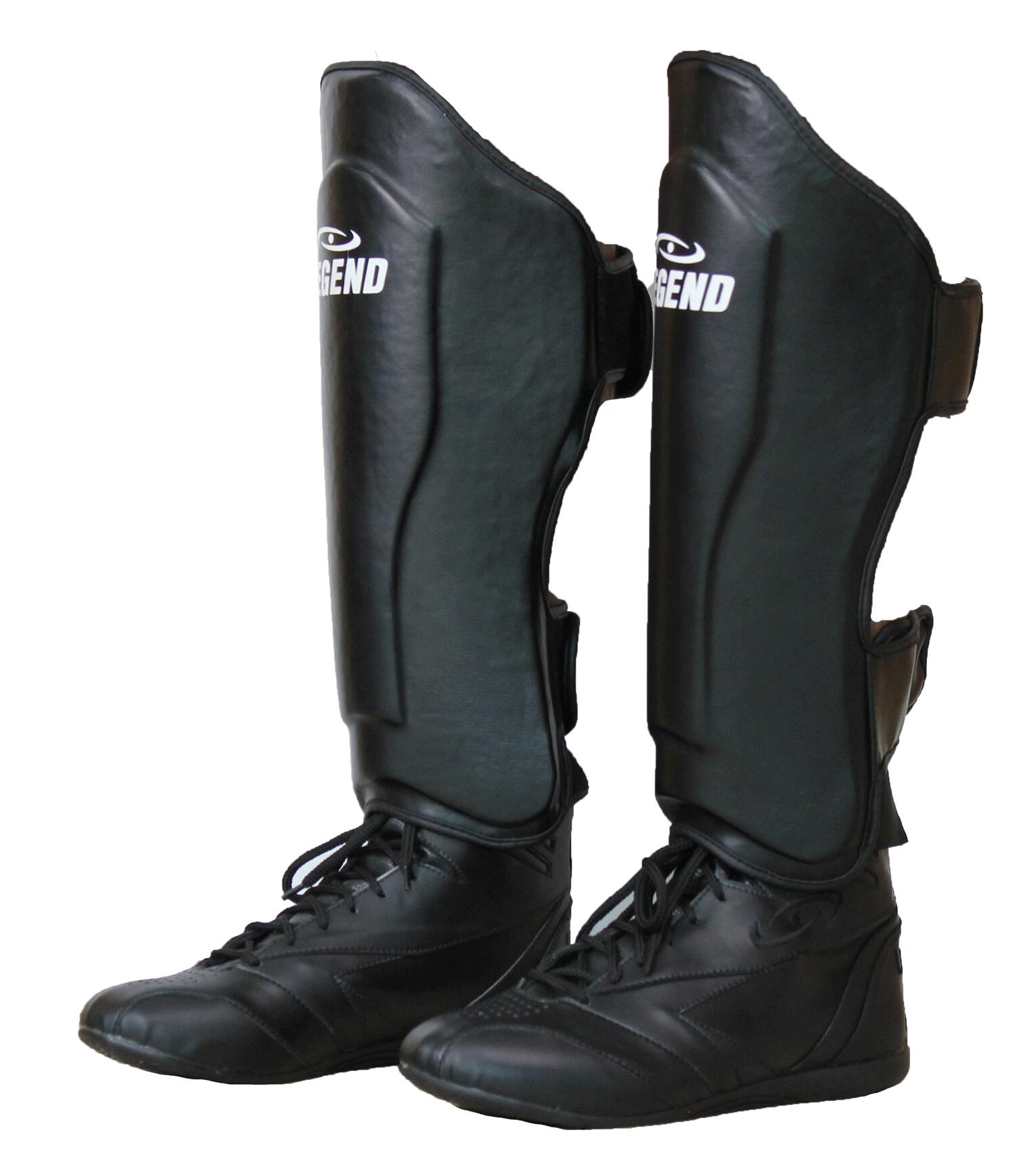 Krav Maga Scheenbeschermers Heren/Dames Zwart  PU 2/5