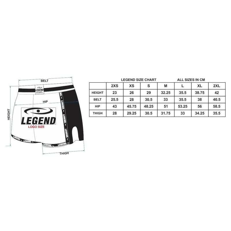 Kickboxing Short Enfants/Adultes Noir/Blanc Satin