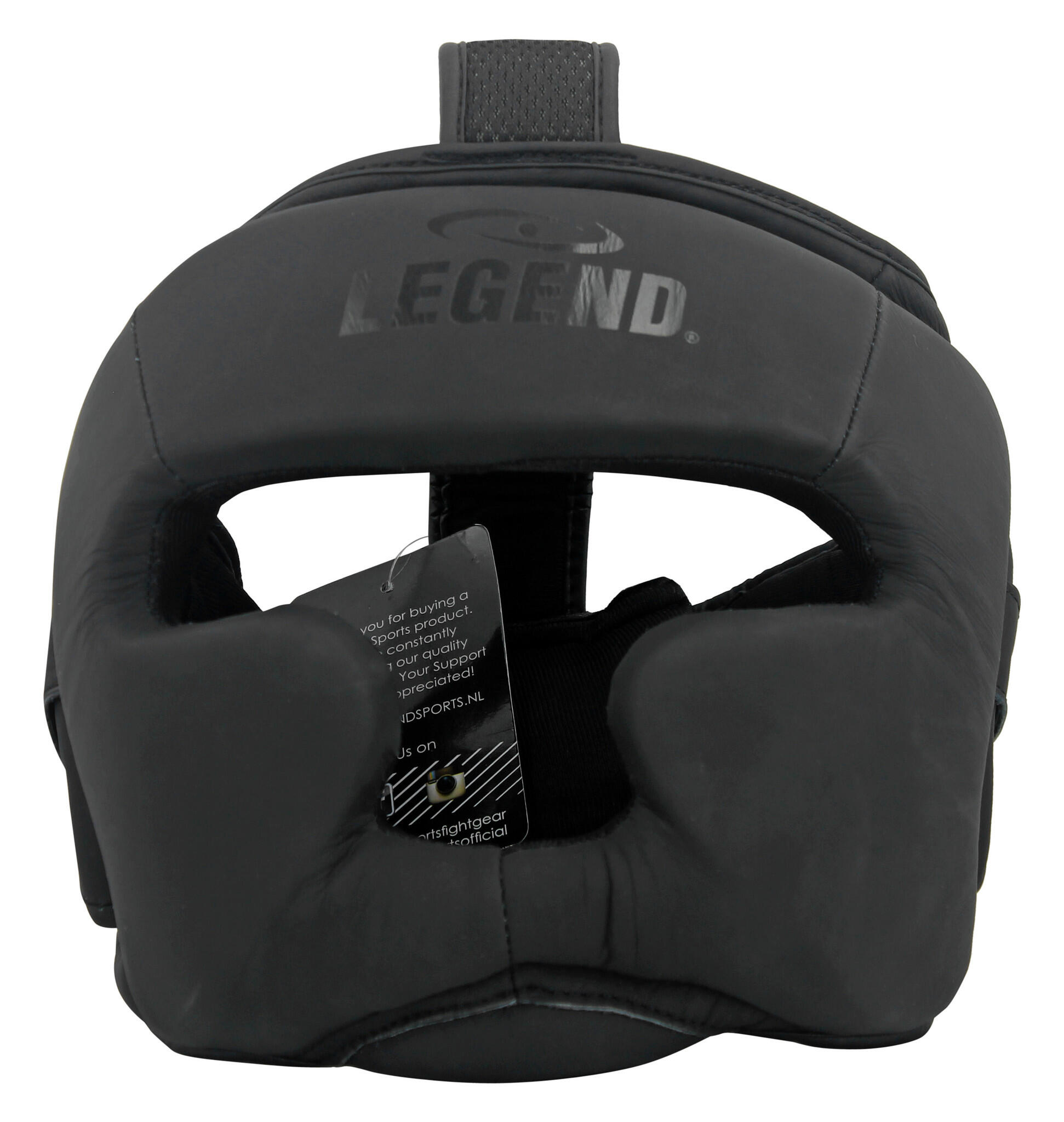 Hoofdbeschermer Leder PRO Mat Zwart - Zwart - 100% Premium Runderleder - Goede 4/5