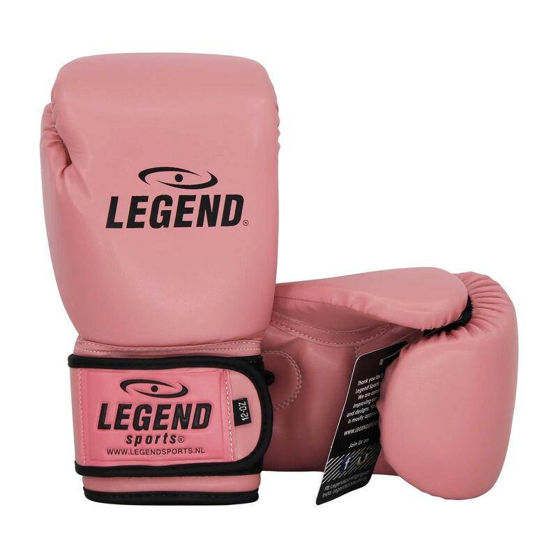 Gants de boxe Powerfit & Protect Femme Saumon Rose PU
