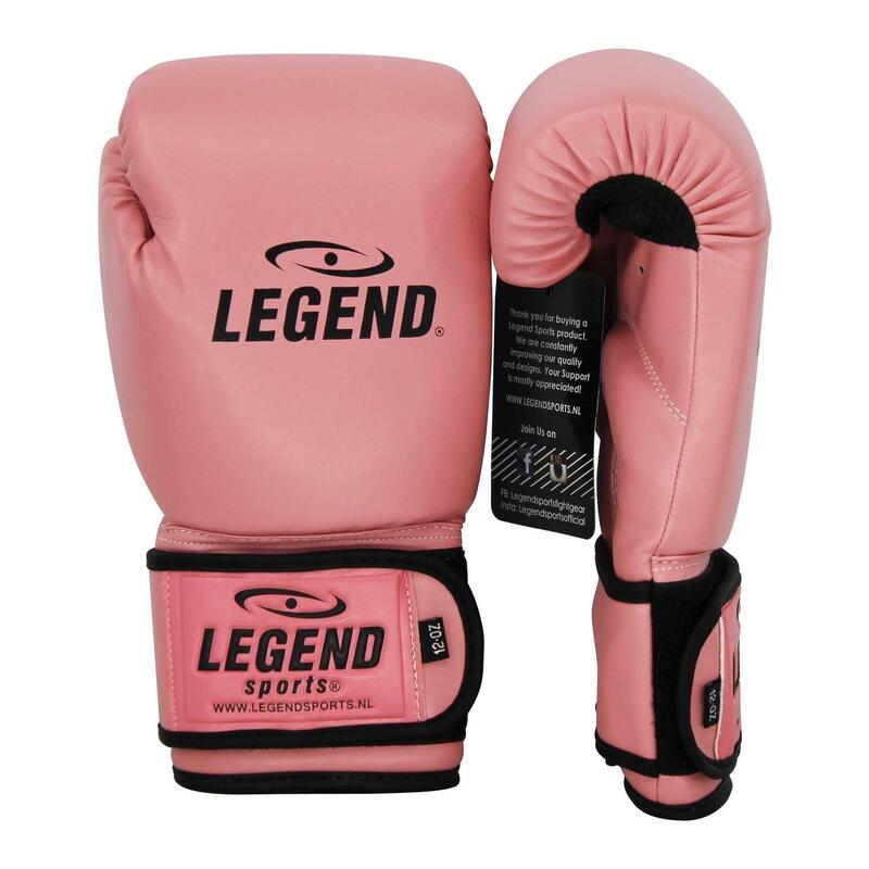 Gants de boxe Powerfit & Protect Femme Saumon Rose PU