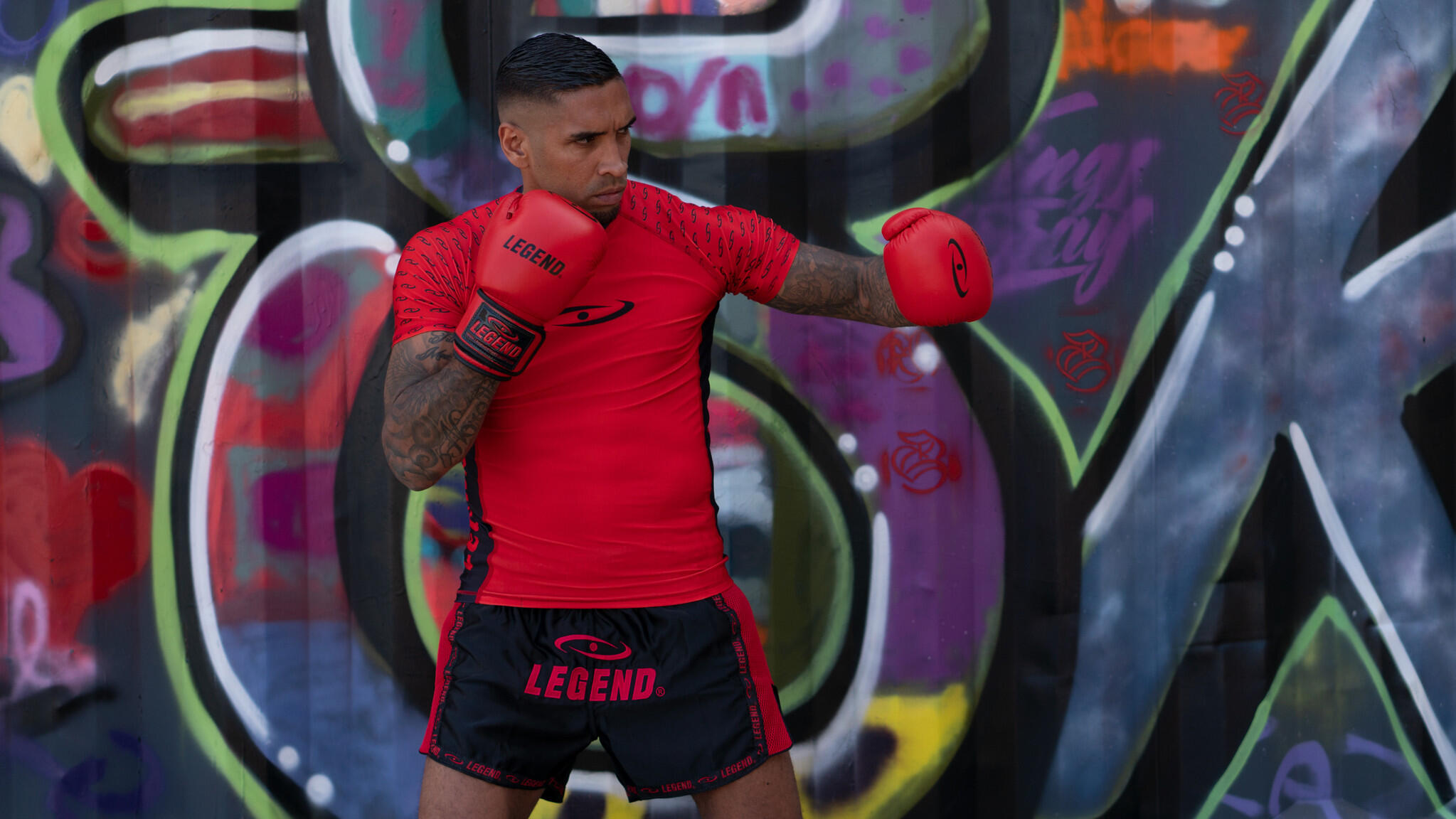 Short de Kick Boxing Enfant/Adulte Rouge Mesh 3/5