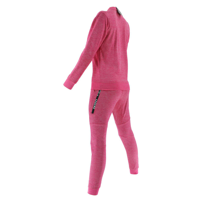 Joggingpak met Sweater Meisjes/Dames Roze SlimFit Polyester Fitness en Hardlopen