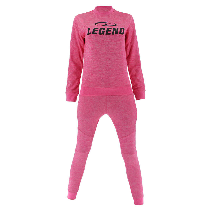 Joggingpak met Sweater Meisjes/Dames Roze SlimFit Polyester Fitness en Hardlopen