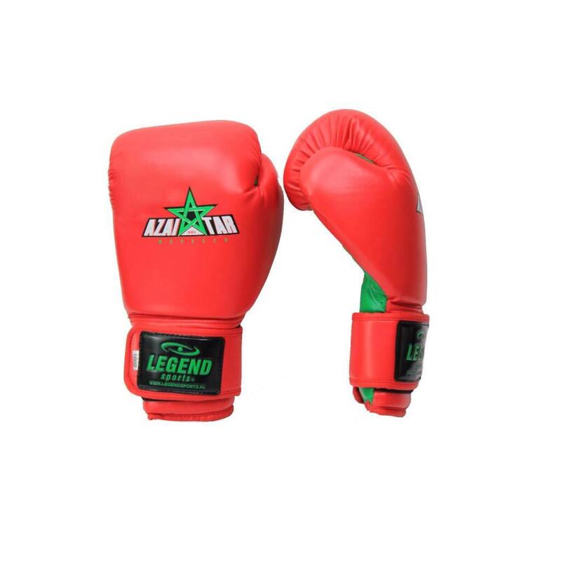 Azaitar Gants de Boxe Homme/Femme Rouge-Vert PU