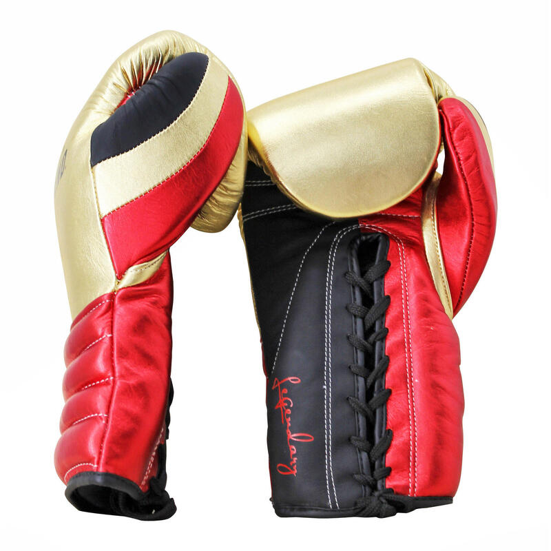 Gants de boxe Lace Limited Homme/Femme Cuir Noir-Rouge-Or