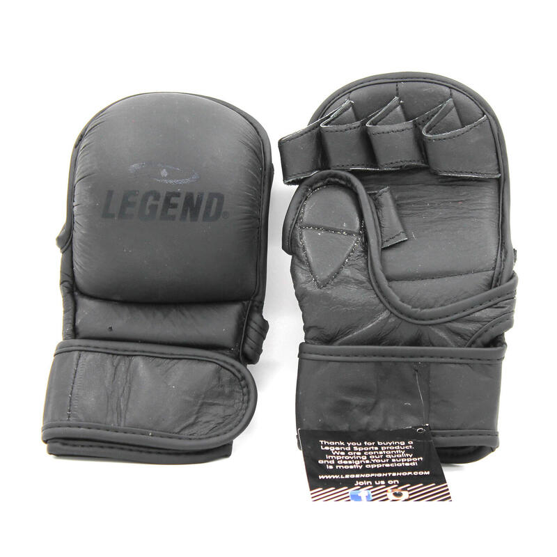 LegendPadding Bokszak en MMA Handschoenen Heren/Dames Zwart Leer - Maat: XL