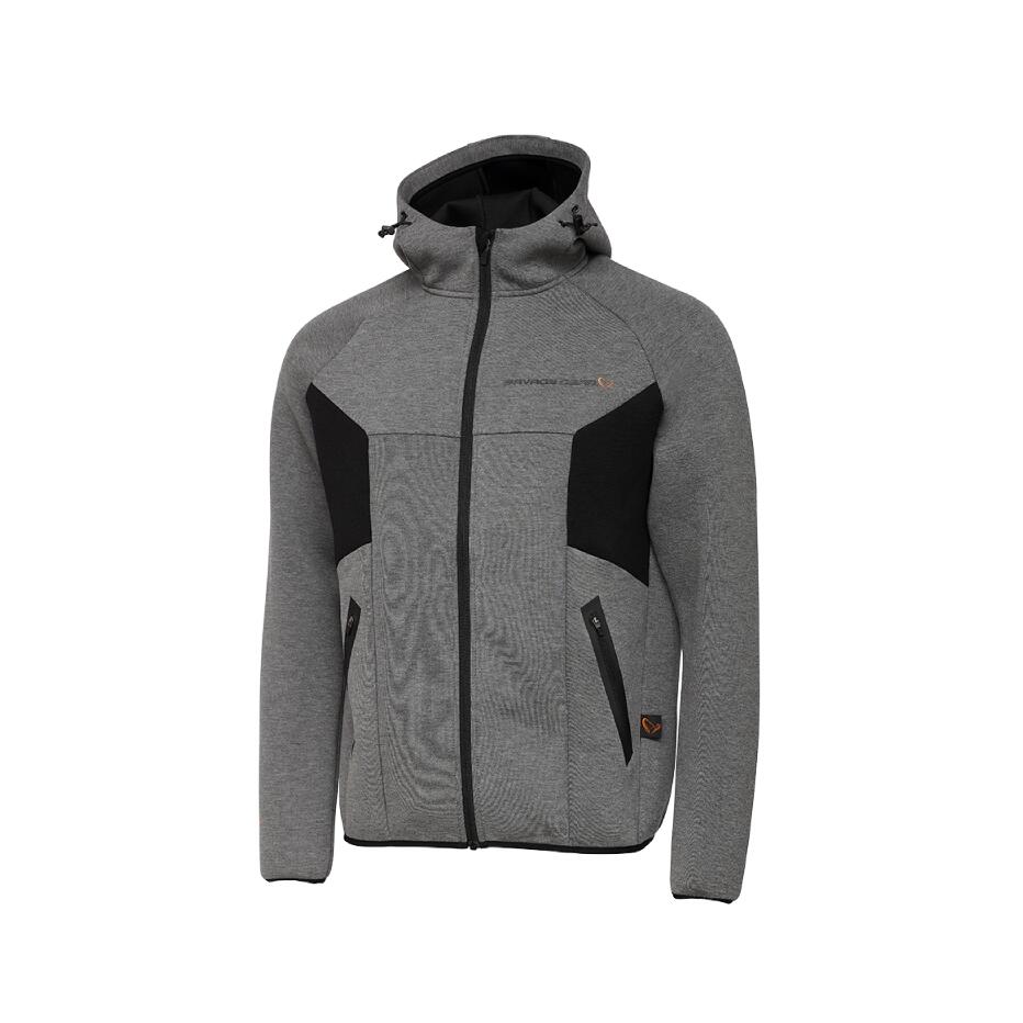 Veste Savage Gear Tec Foam Zip Hoodie - Grey Green, S-XXL 1/5