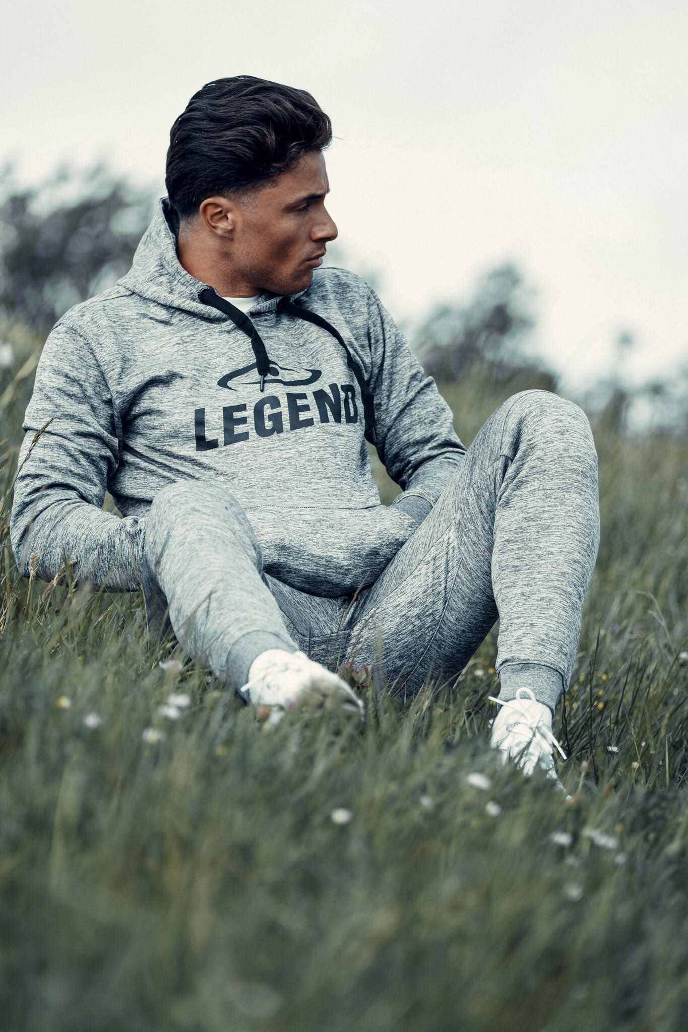 Legend Sports SlimFit Joggingpak met Hoodie - Grijs 2/5