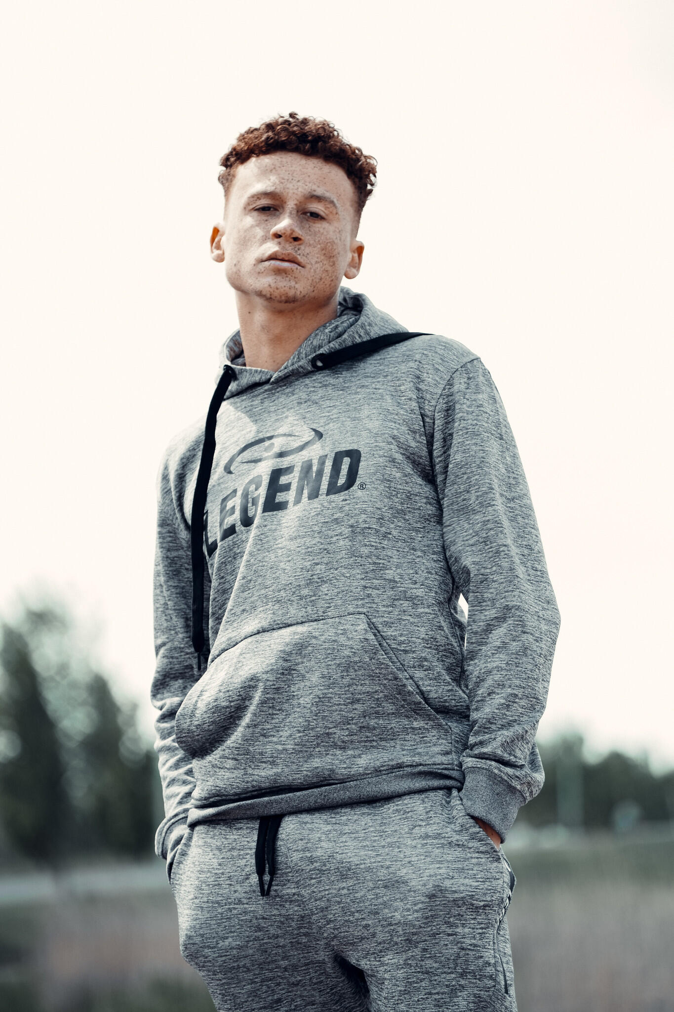 Legend Sports SlimFit Joggingpak met Hoodie - Grijs 3/5