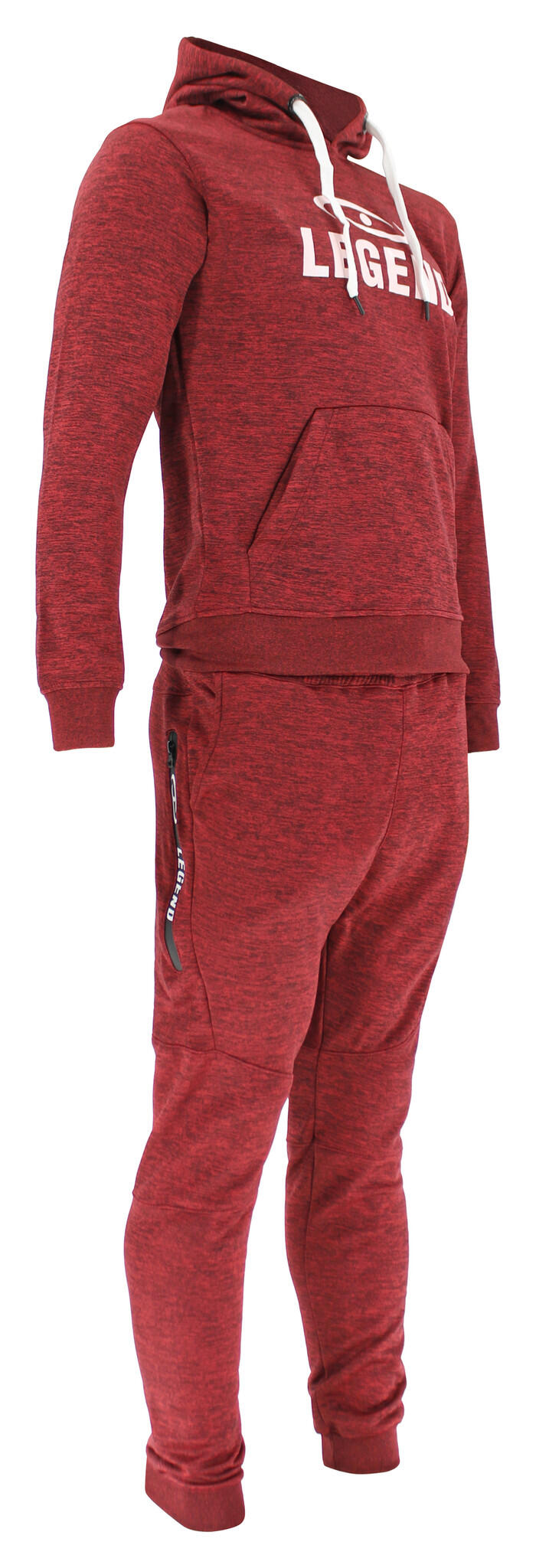 Legend Sports SlimFit joggingpak rood met capuchon 4/5