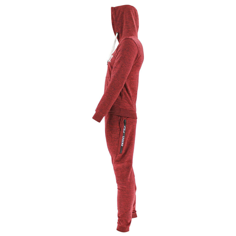 Joggingpak met Hoodie Kids/Volwassenen Rood SlimFit Polyester