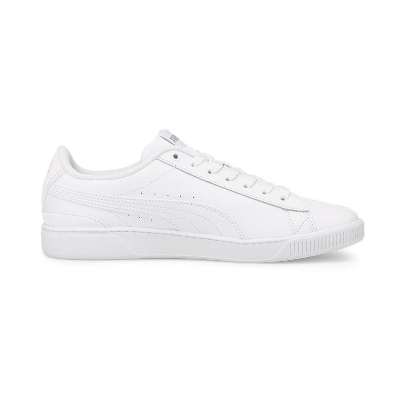 Vikky V3 Leder-Sneakers Damen PUMA White Silver Gray