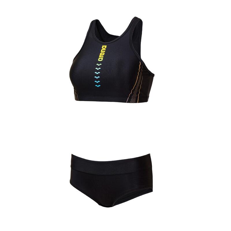 MOTION X ECO 女士泳衣 入膊BRA TOP 兩件套裝 - 黑色