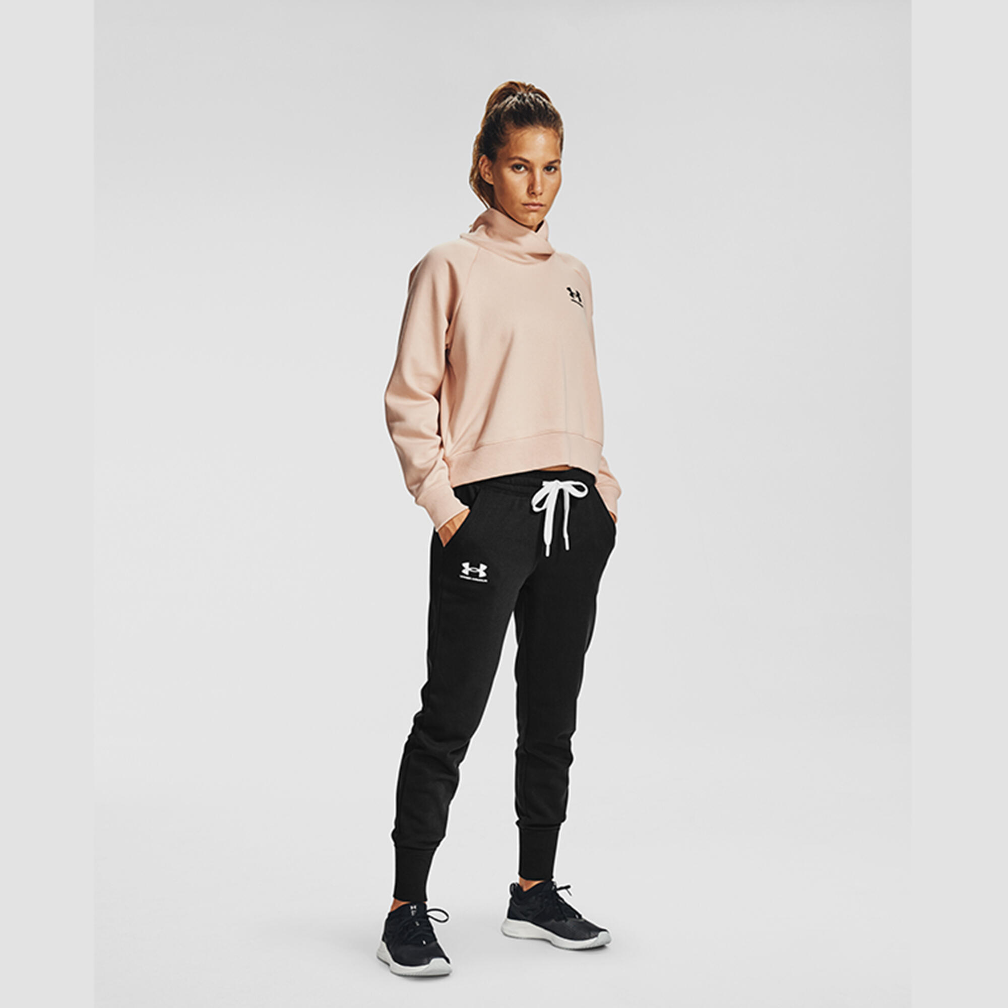 Pantalones Under Armour Rival Fleece Joggers Negros Mujer Decathlon