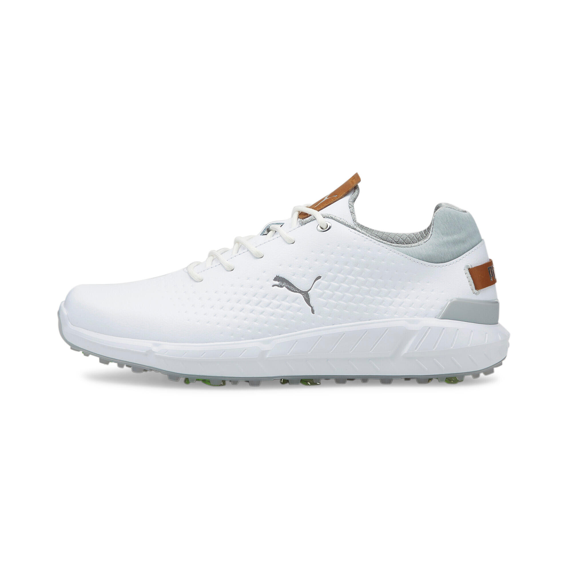 PUMA PUMA Mens IGNITE Articulate Leather Golf Shoes - White-Silver