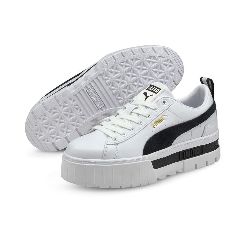 Pantofi sport femei Puma Mayze Lth, Alb