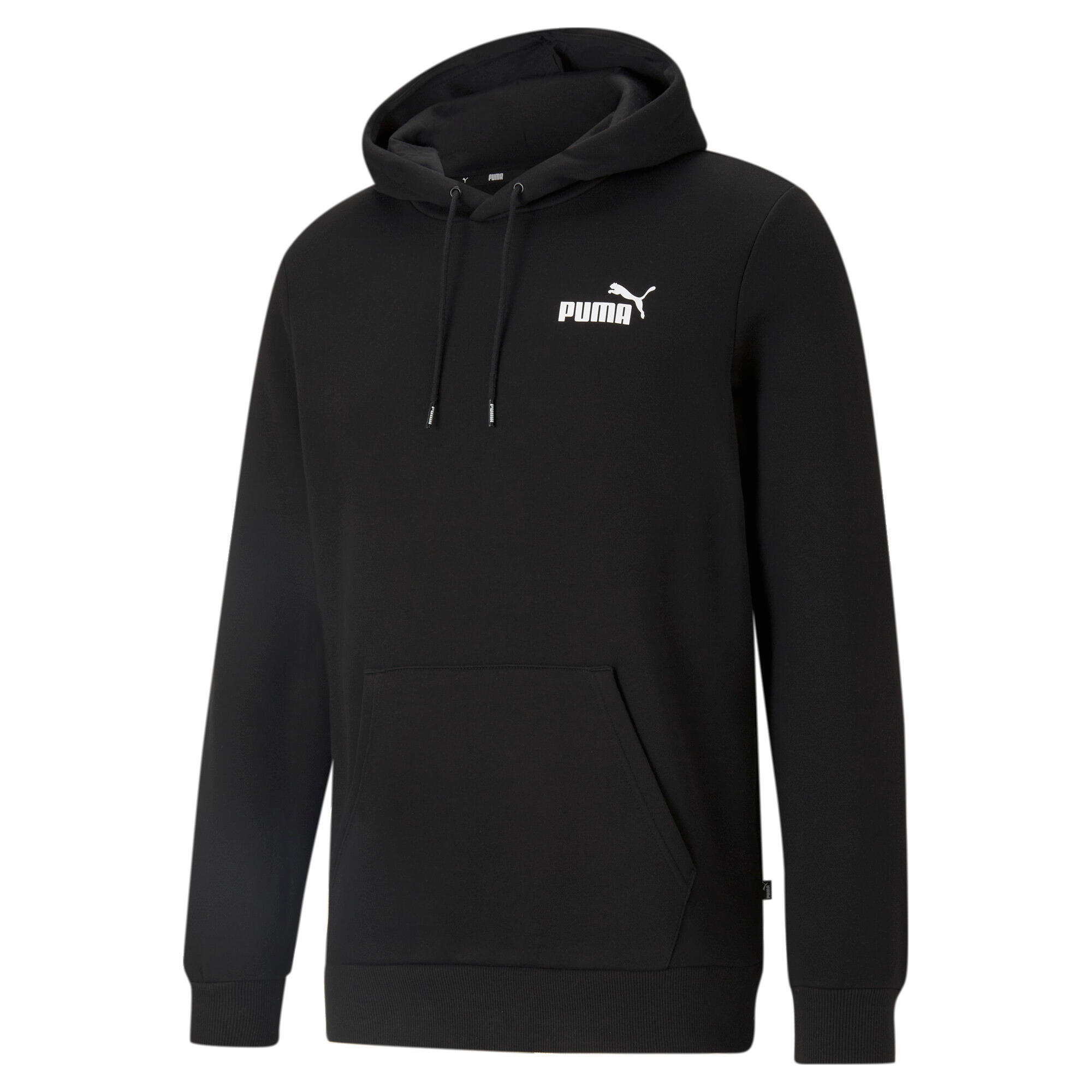 PUMA Mens Essentials Small Logo Hoodie Hooded Top Black