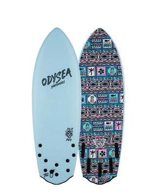 Surfboard Schaumstoff - Odysea 5'2'' JOB PRO - Five Fin - Sky Blue