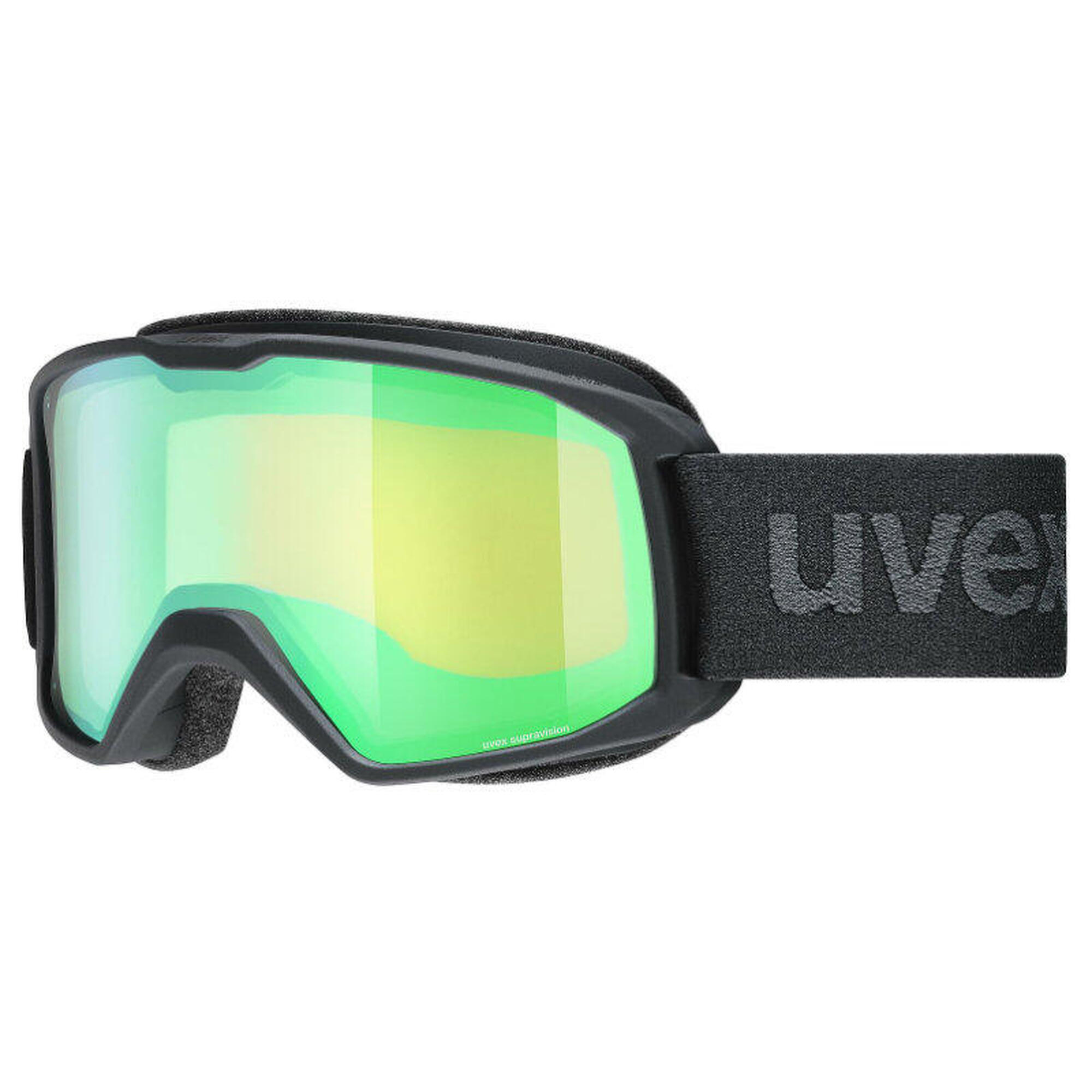 Gogle Uvex Elemnt FM Black Mat DL Green LGL S2 (2030) 2023