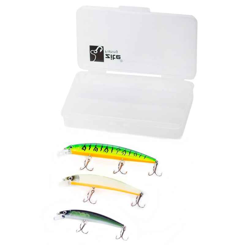 Wobbler Set Zander Hecht Angeln 9-13cm Flachlaufend UV-Aktiv mit Köderbox
