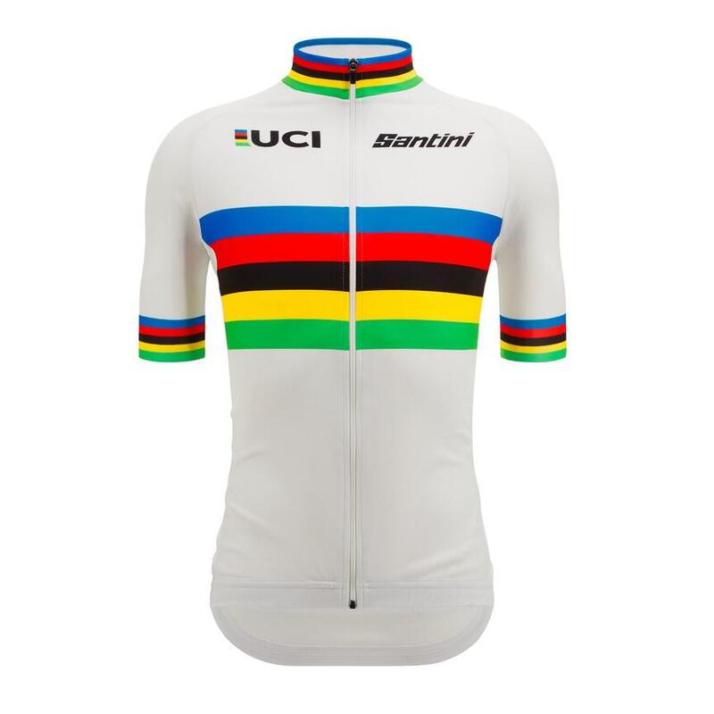 2ND LIFE - Koszulka rowerowa Santini UCI krótki rękaw