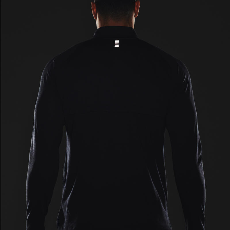 Camiseta de Manga Larga Hombre Under Armour STR Zip Negro