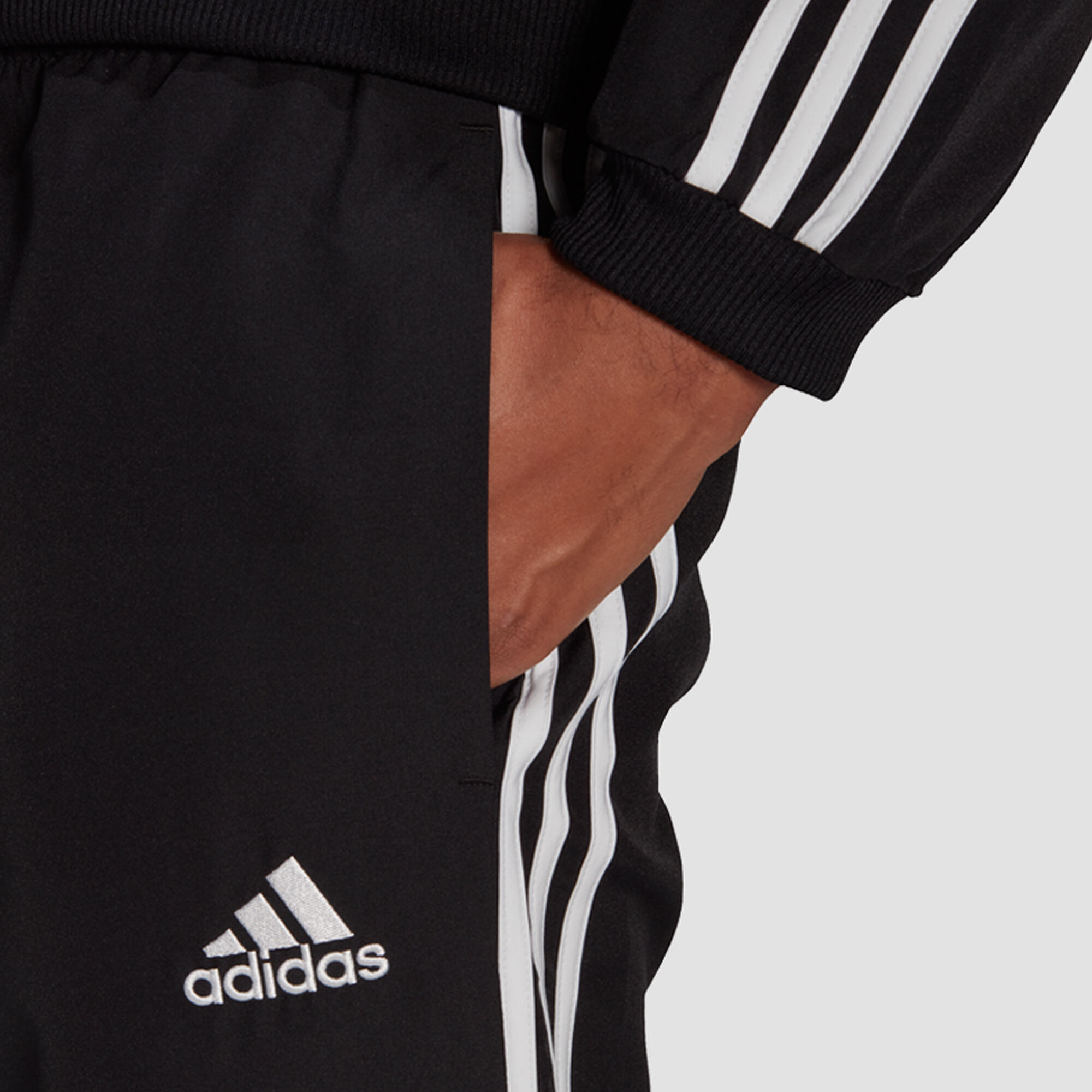 Tuta adidas AEROREADY Essentials Regular-Fit 3-Stripes, Nero, Uomini 6/6