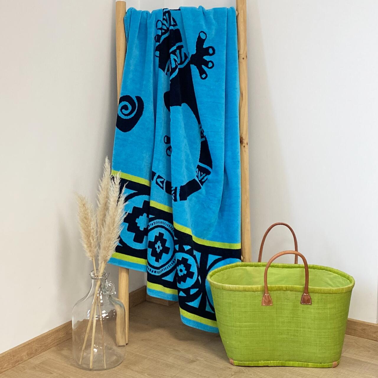 Serviette de plage XL éponge velours Jacquard - Guadalmar - 140x180cm - 400g/m² 2/4