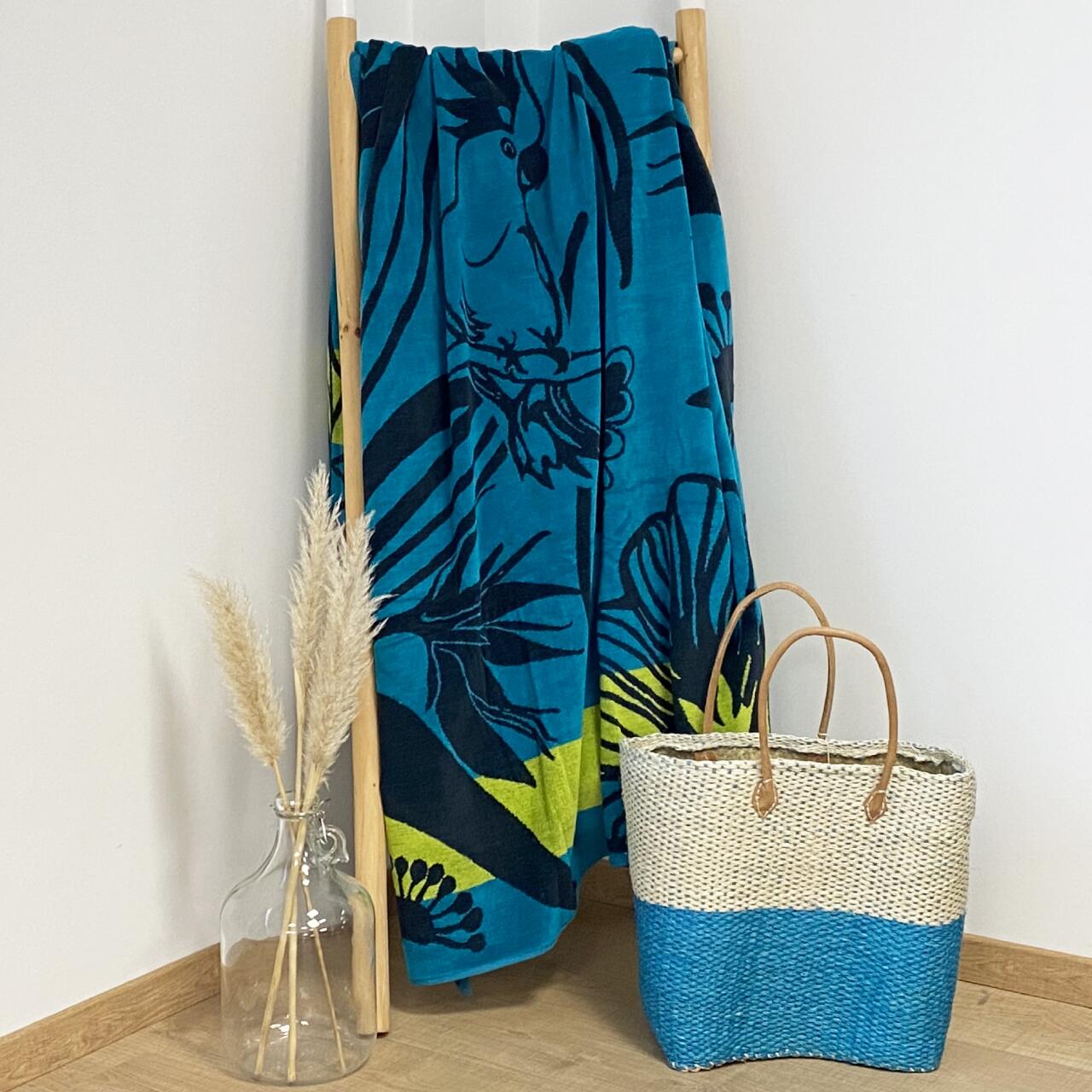 Telo mare XL in spugna velour Jacquard - Papiga - 140x180 cm - 400 g/m² 2/4