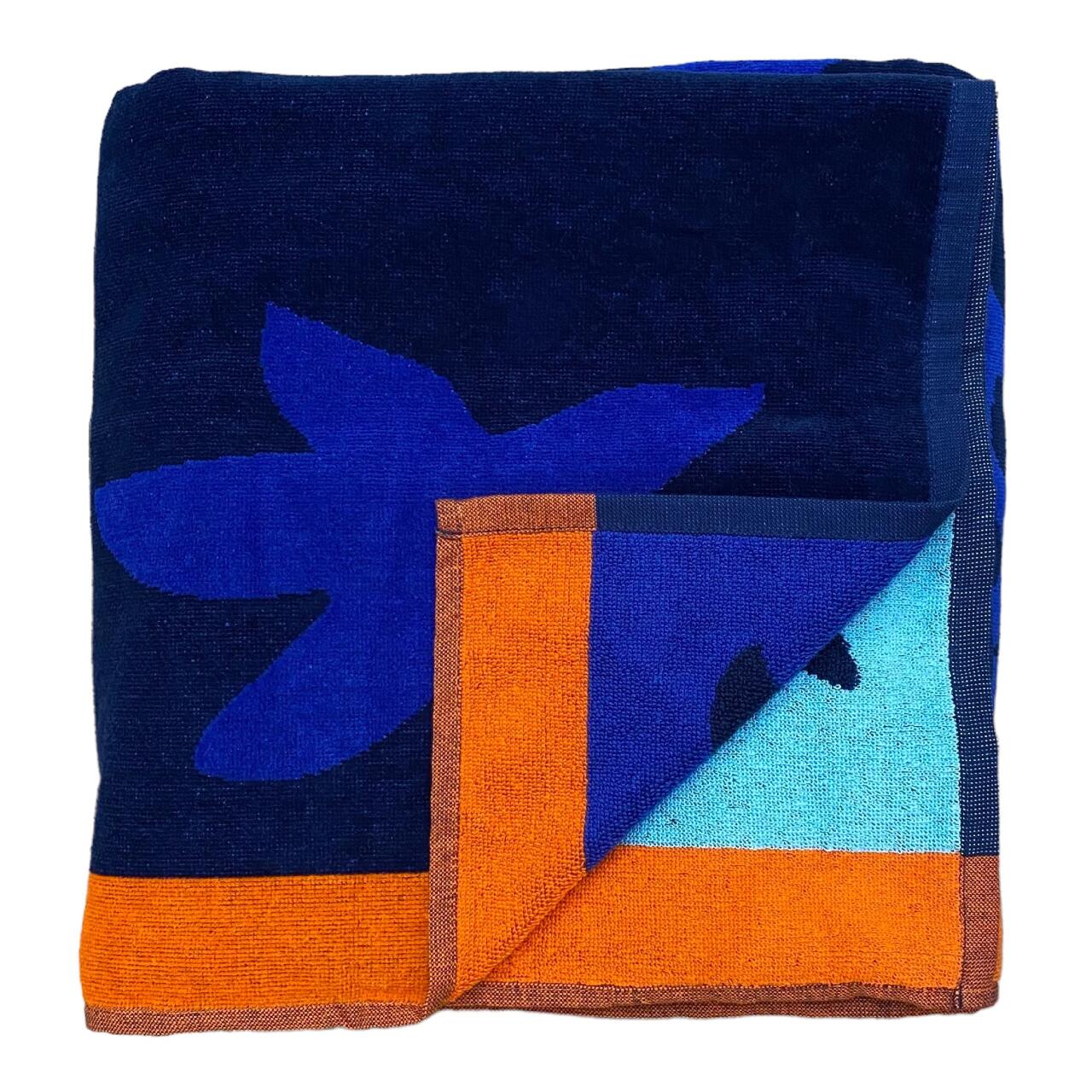 Telo mare XL in spugna velour Jacquard - Algas - 140x180 cm - 400 g/m² 3/4