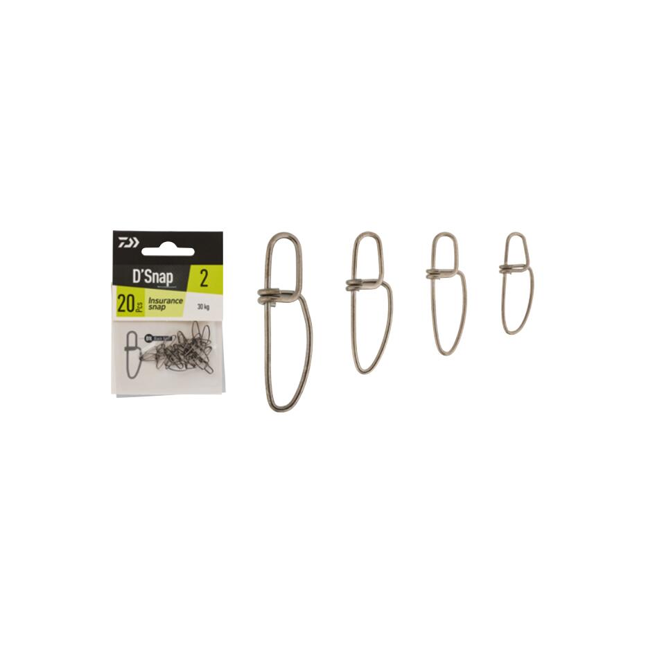 Agrafe Daiwa Insurance Snap (n°3 - 35kg - par 20) 1/1