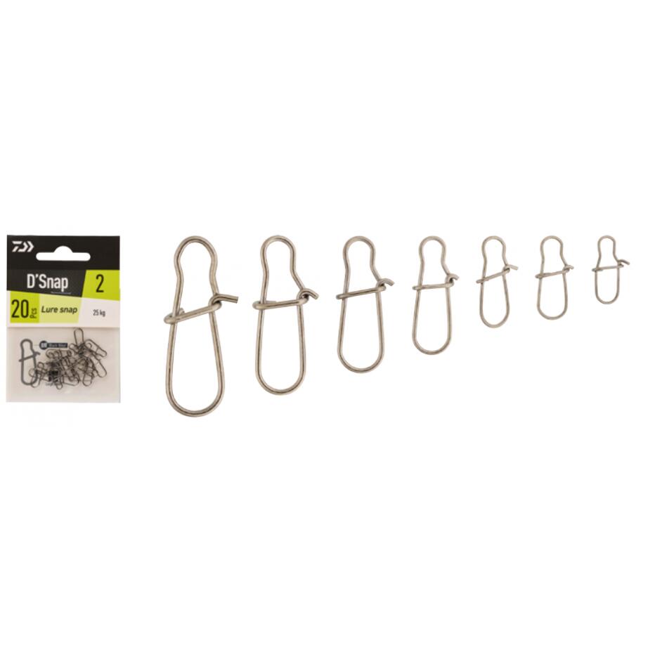 Agrafe Daiwa Lure Snap (n°2 - 25kg - par 20) 1/1