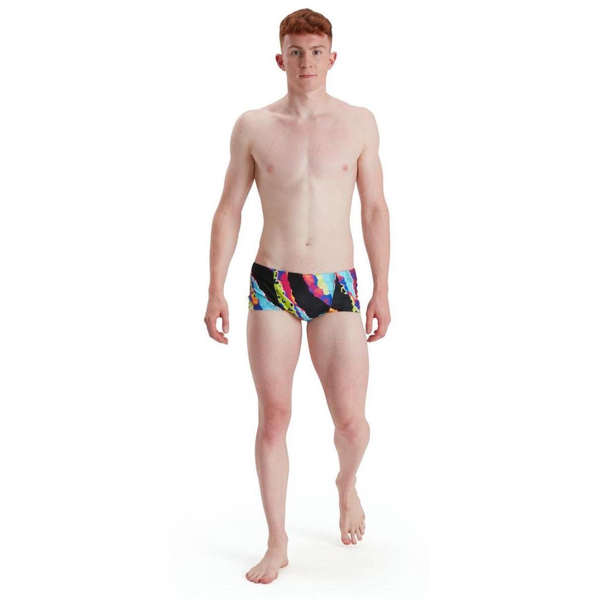 Speedo Men's Rip It Up 17cm Brief - Black/ Lime 1/5