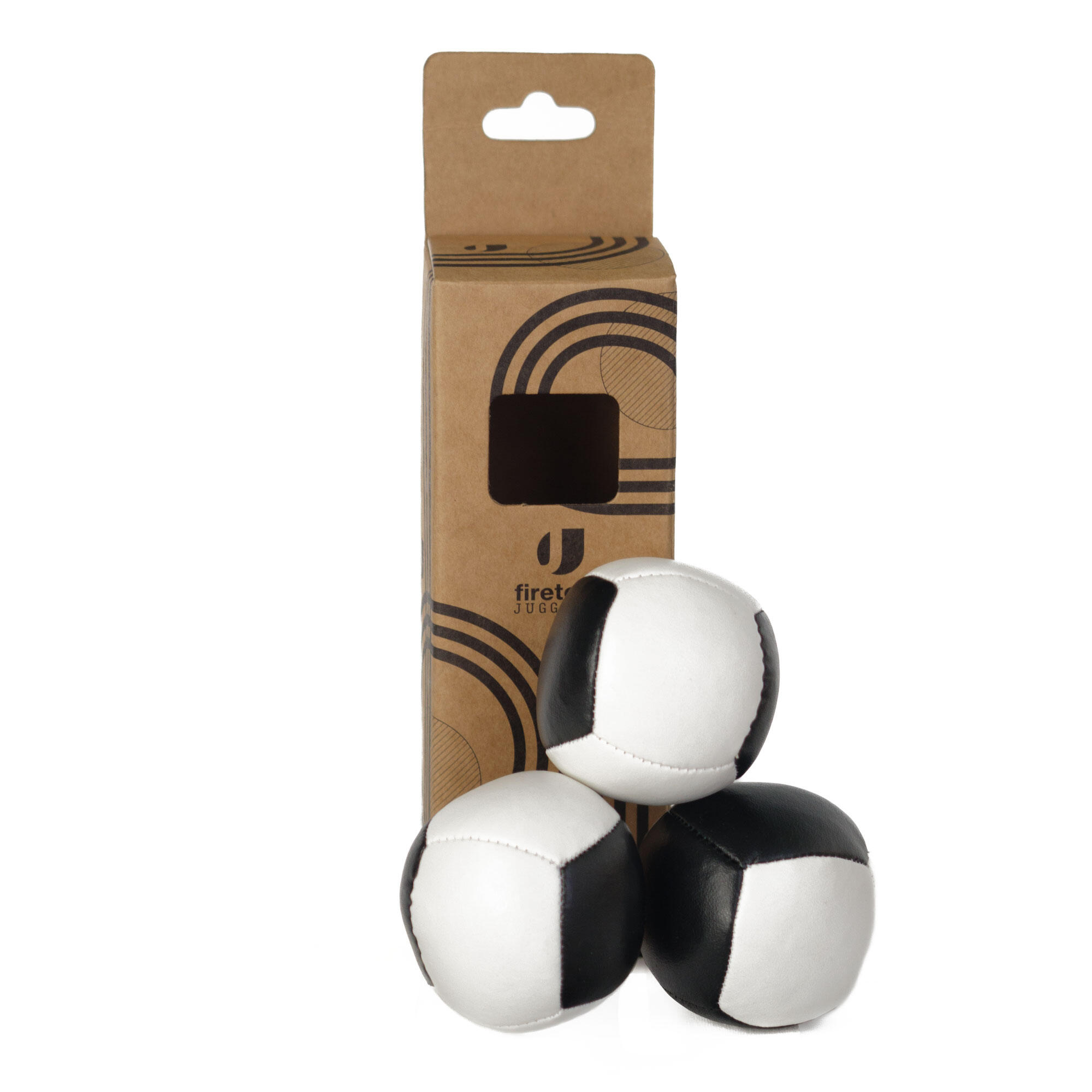 Set of 3x  110g Pro Six Panel Thud Juggling Balls 1/3